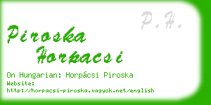 piroska horpacsi business card